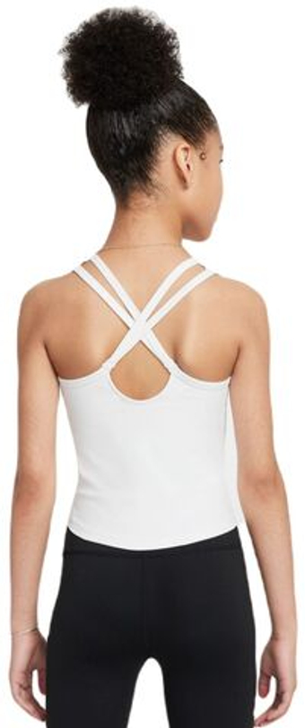 Футболка для девочки теннисная Nike Kids Dri-Fit One Fitted Tank Top - белый