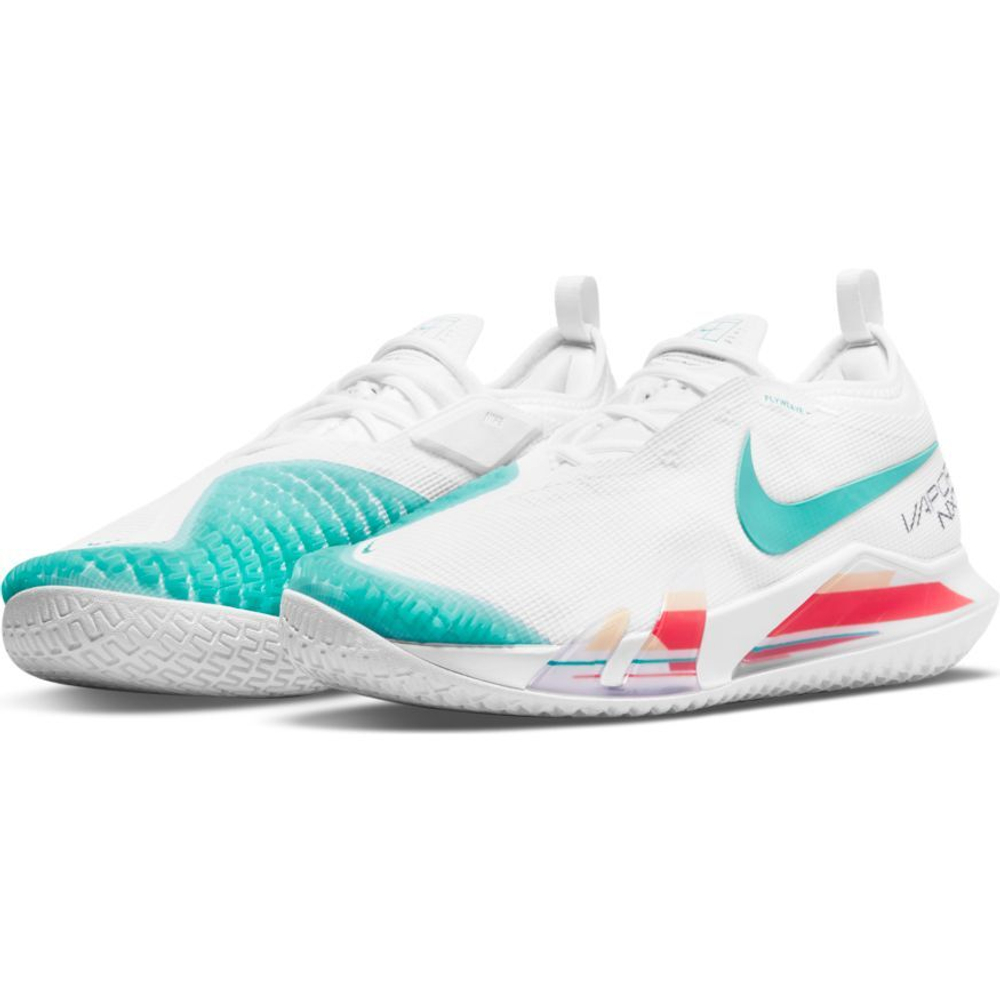 Мужские кроссовки теннисные Nike React Vapor NXT - white/washed teal habanero/red