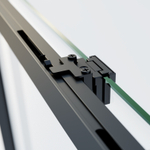 Душевой уголок Soft 2 VSR-3SO29010CLB, 1000*900, черный, стекло прозрачное