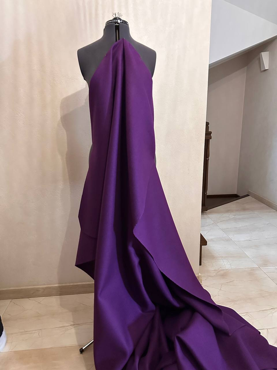 Пальтовая двойная (дабл) шерсть с разделением слоев (Gucci, 100%шерсть, Итальянская фиалка, 135, 890 гр/м2)