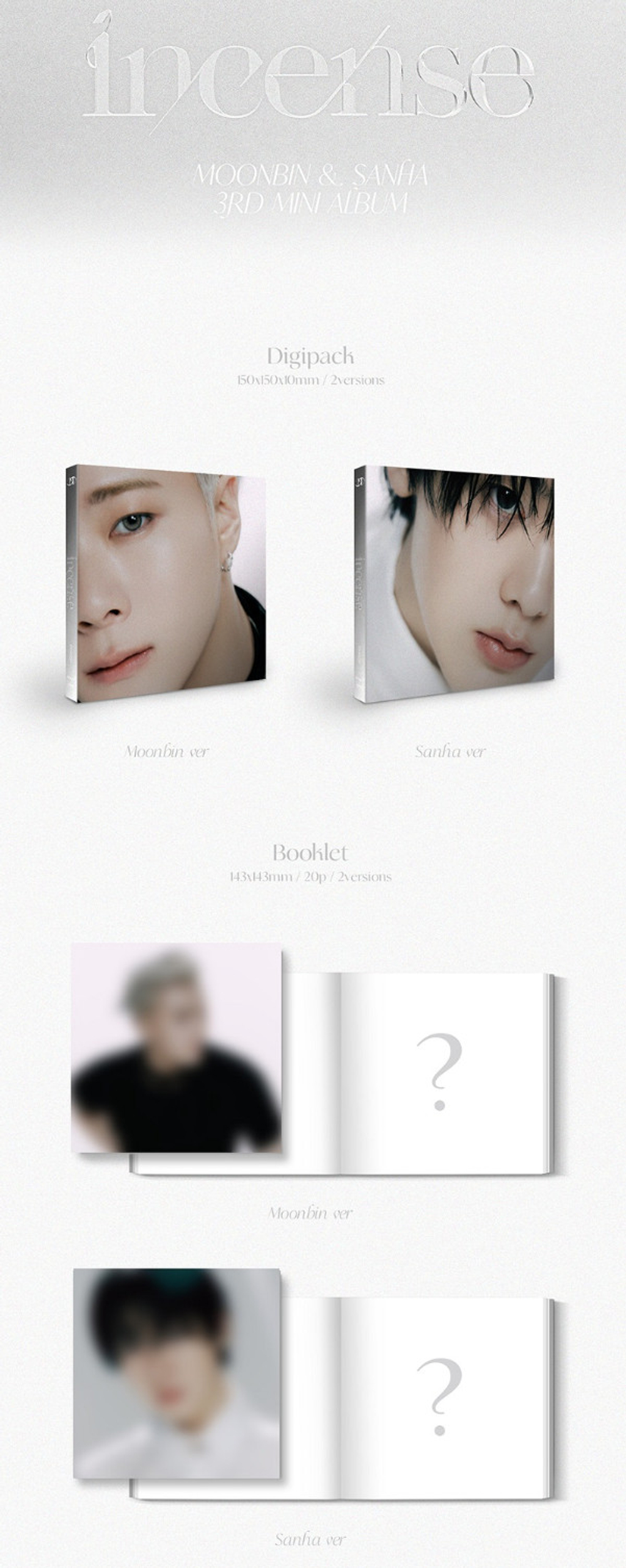 Альбом MOONBIN & SANHA - INCENSE (DIGIPACK MOONBIN VER.)