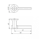 Ручка раздельная CITY TL ABG/CP-6 зеленая бронза/хром