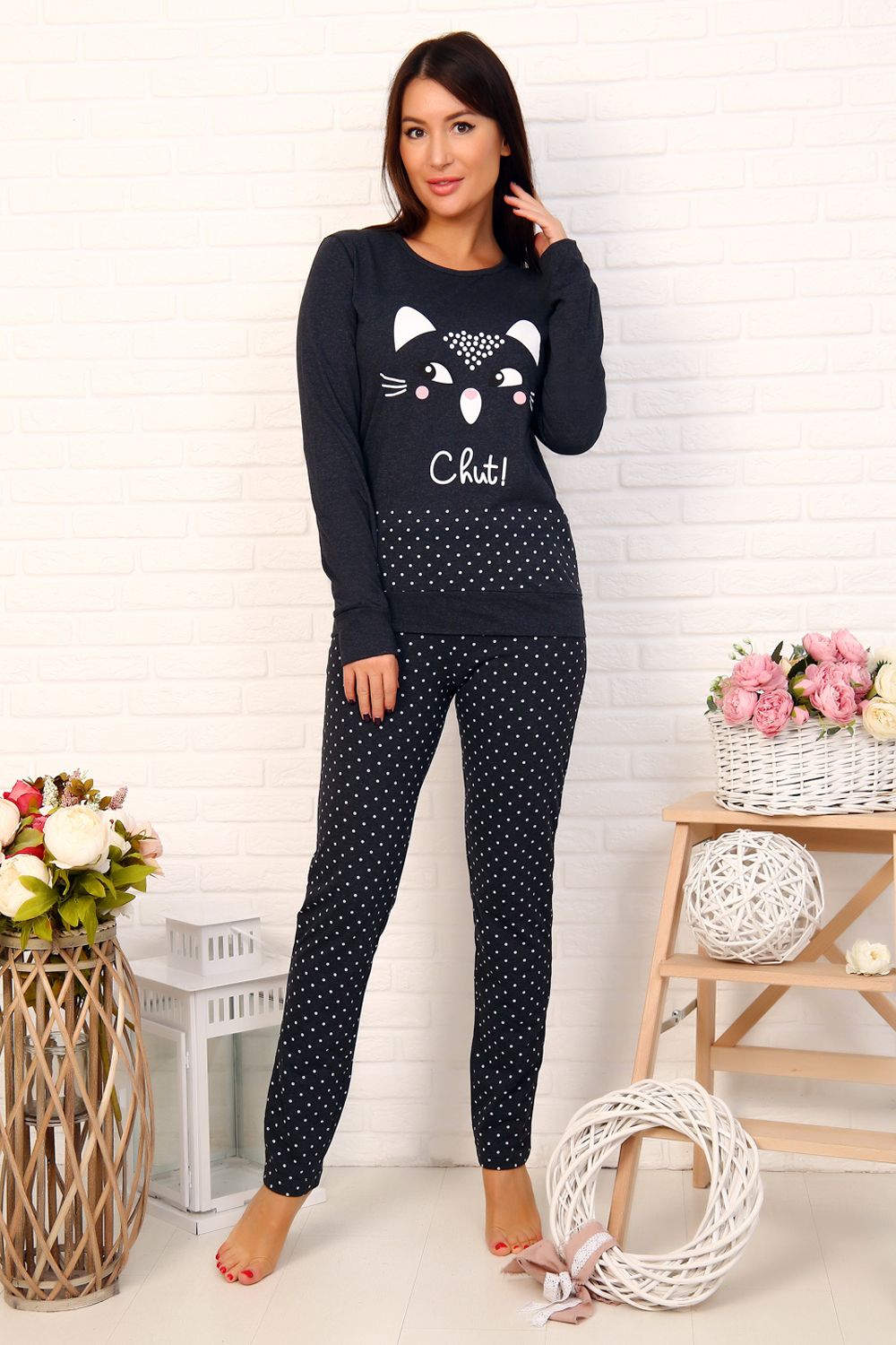 Женский костюм с брюками 12471 Натали (Акция)