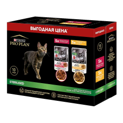 PRO PLAN д/стерил кошек Кур/Утка  1/4/10*85г PR (12518357)