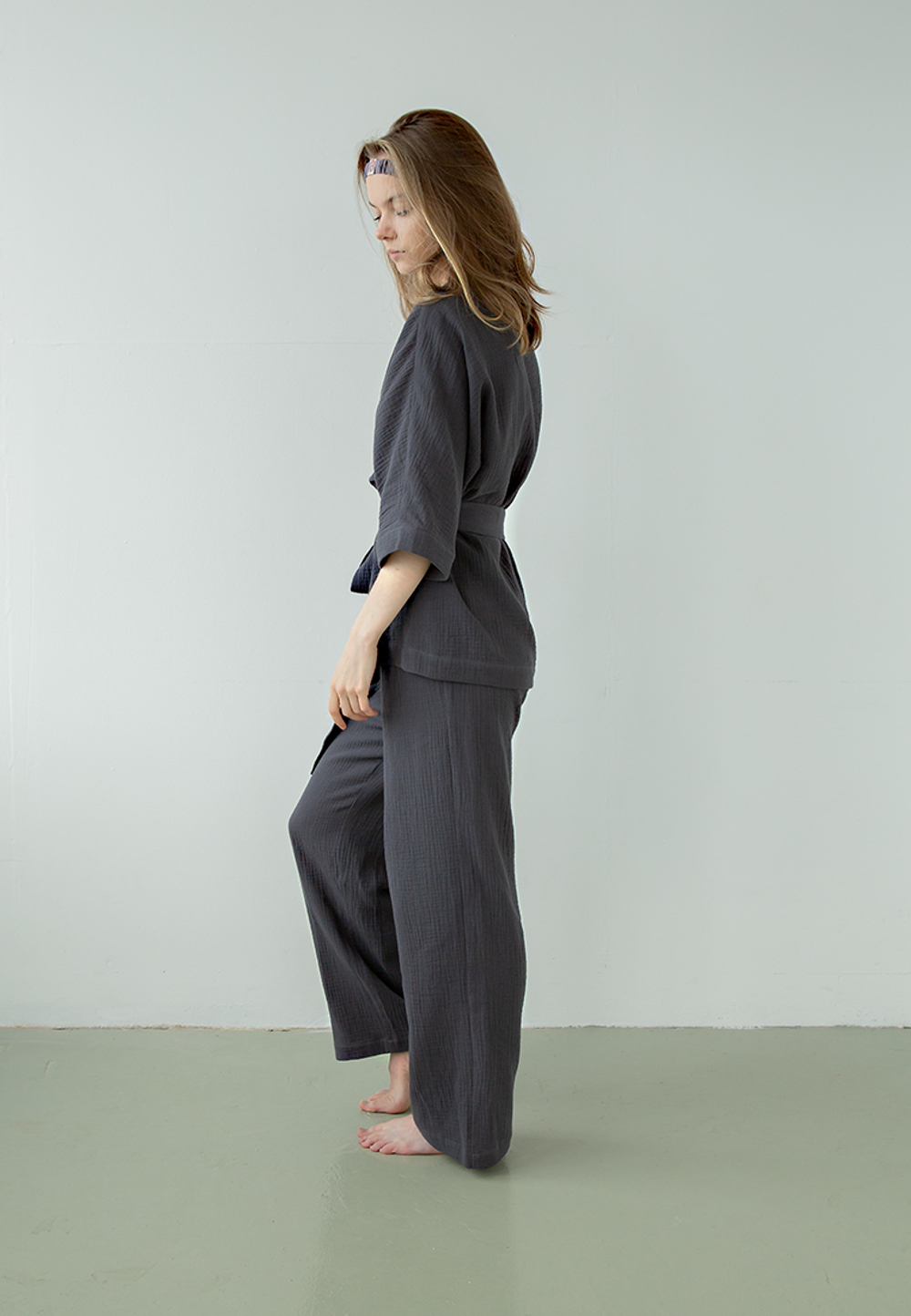 Костюм-кимоно Luxberry Муслин и комфорт графитовый