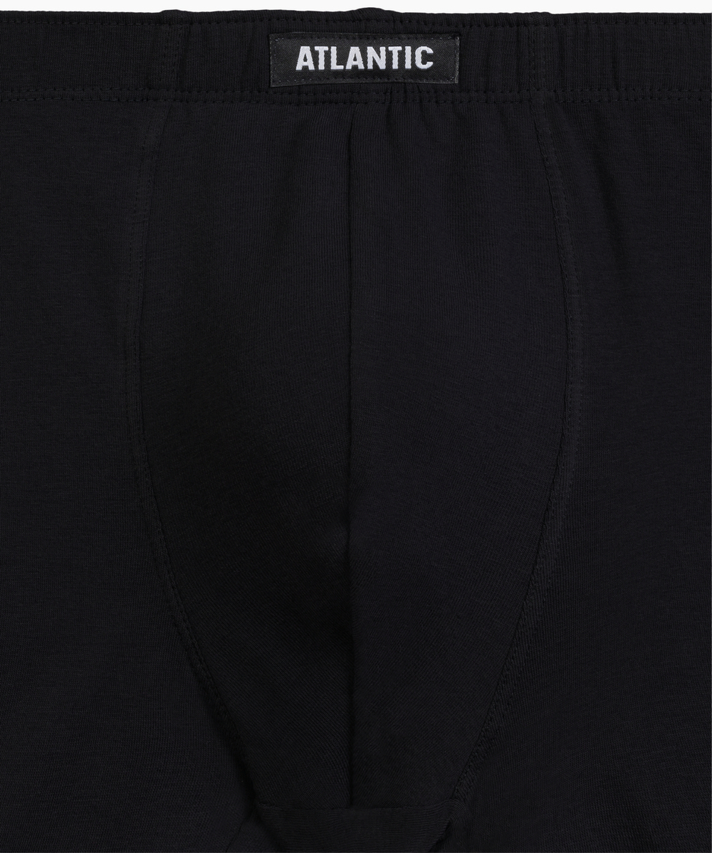 Мужские трусы шорты Atlantic, набор из 3 шт., хлопок, черные + серый меланж + темно-серый меланж, Basic 3BMH-007