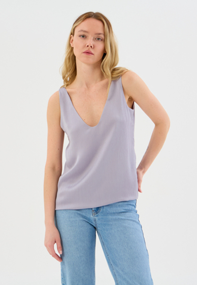 Майка-топ жатка сиреневая