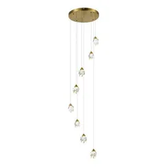 SL6114.203.08 Светильник подвесной ST-Luce Золотистый/Прозрачный LED 8*3W 3000K КАСКАТО