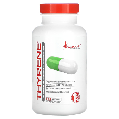 Metabolic Nutrition, Thyrene, средство для снижения веса при метаболических повреждениях, 30 капсул