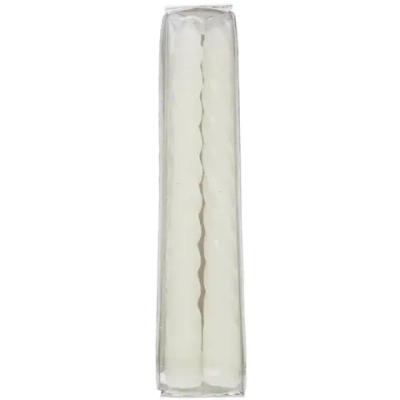 Свечи витые «Нежность» 2шт 15 см, цвет белый