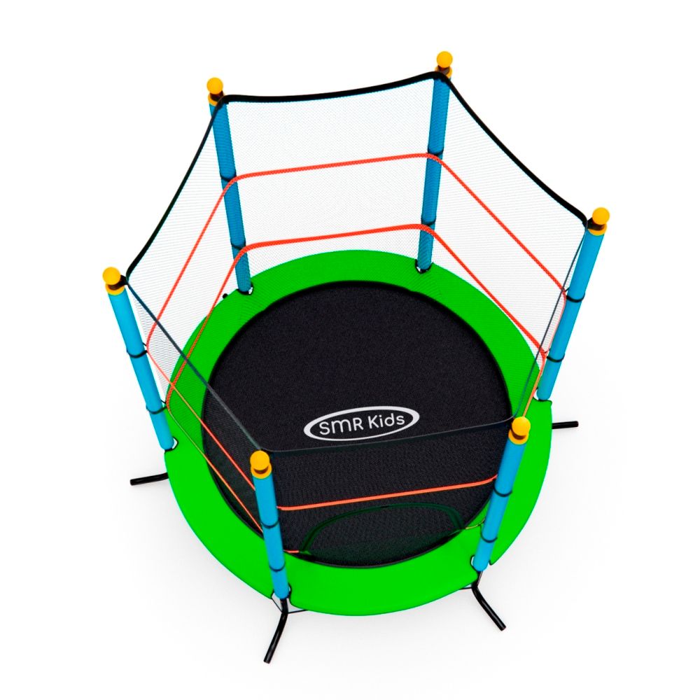 Батут детский DFC SMRKIDS 55&amp;quot; с сеткой, GREEN