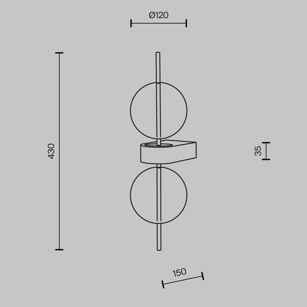 Светильник настенный светодиодный Maytoni   MOD478WL-L8B3K