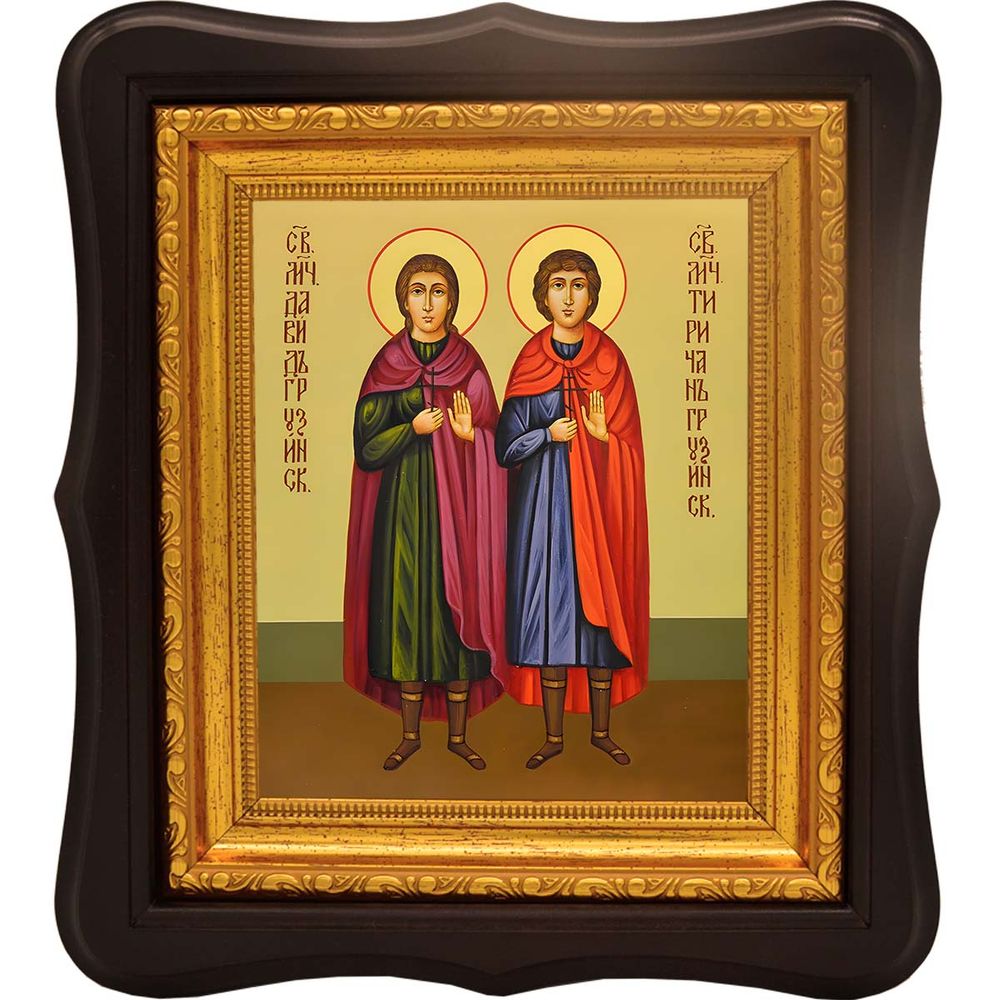 Давид и Тиричан Грузинские святые мученики. Икона на холсте.