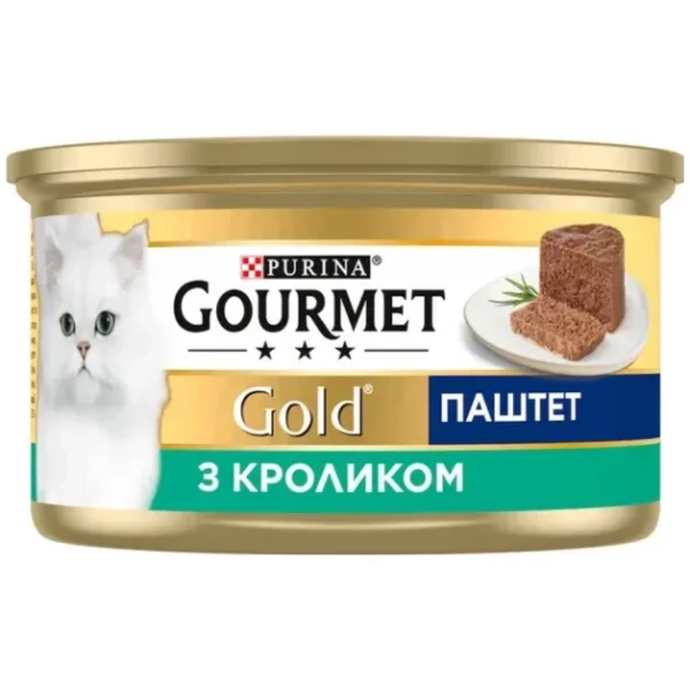 Влажный корм Gourmet Gold Паштет с кроликом 85 гр