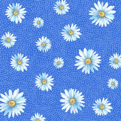 Ромашки на синем фоне