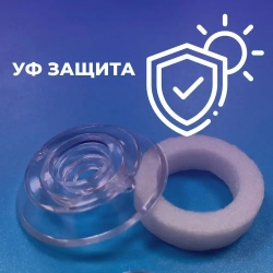 Термошайба из поликарбоната (100шт), универсальная, диаметр 38мм, цвет: Прозрачный