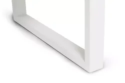 "Варадеро" журнальный стол из HPL 110х60 H43, каркас алюминий белый муар, цвет столешницы "молочный"