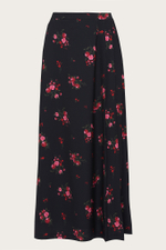 Черная юбка-макси с цветочным принтом "Бланш"