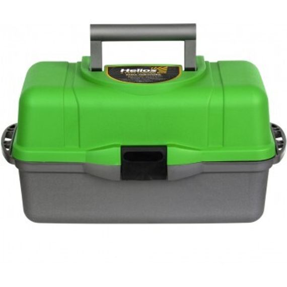 Ящик рыболова Helios трехполочный зеленый
