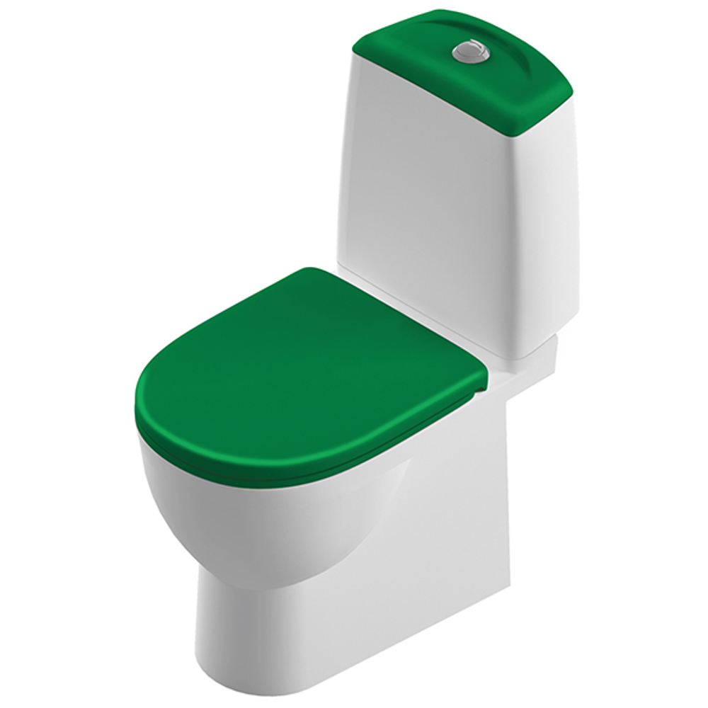 Унитаз-компакт "Best Comfort Green" (а/вспл,гор,ниж,2кн.Oliveira,лайм дюро м/лифт,clip up) (S Luxe)