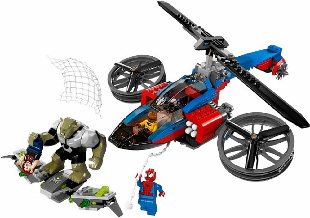 Конструктор LEGO 76016  Спасение с вертолета-паука (новый, коробка открыта)