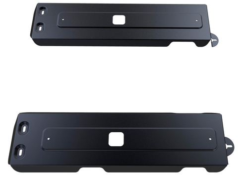 Защита топливного бака АвтоБроня для УАЗ Patriot (V - все) 2005-2016, штампованная, сталь 3 мм, 2 части, с крепежом, 222.06309.1