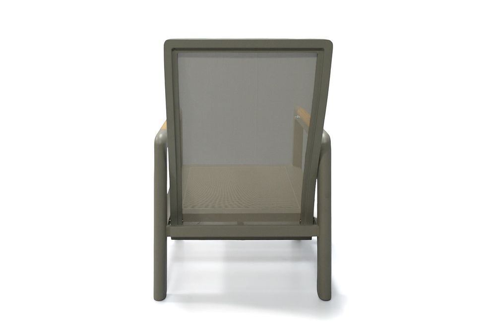 "Бари" кресло, каркас алюминий, цвет светло-серый