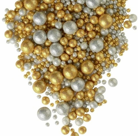 Драже зерн.в глазури Блеск золото/серебро 50гр.Годен24мес №708