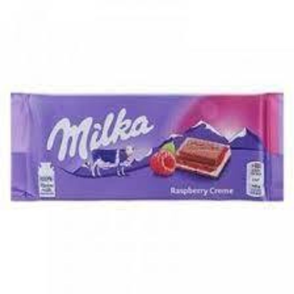 Milka  Rastberry Creme Шоколадная Плитка С Малиновой Начинкой 100г