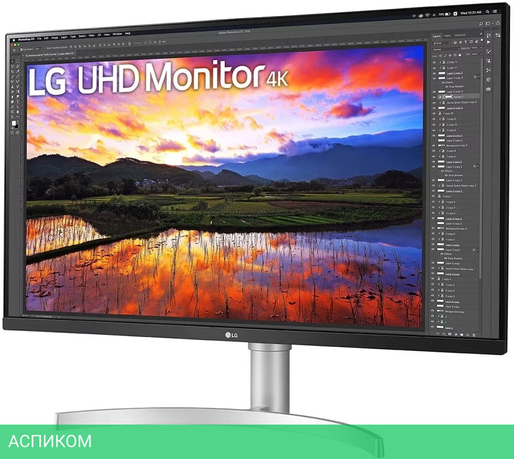 Монитор LG 31.5" 32UN650K-W