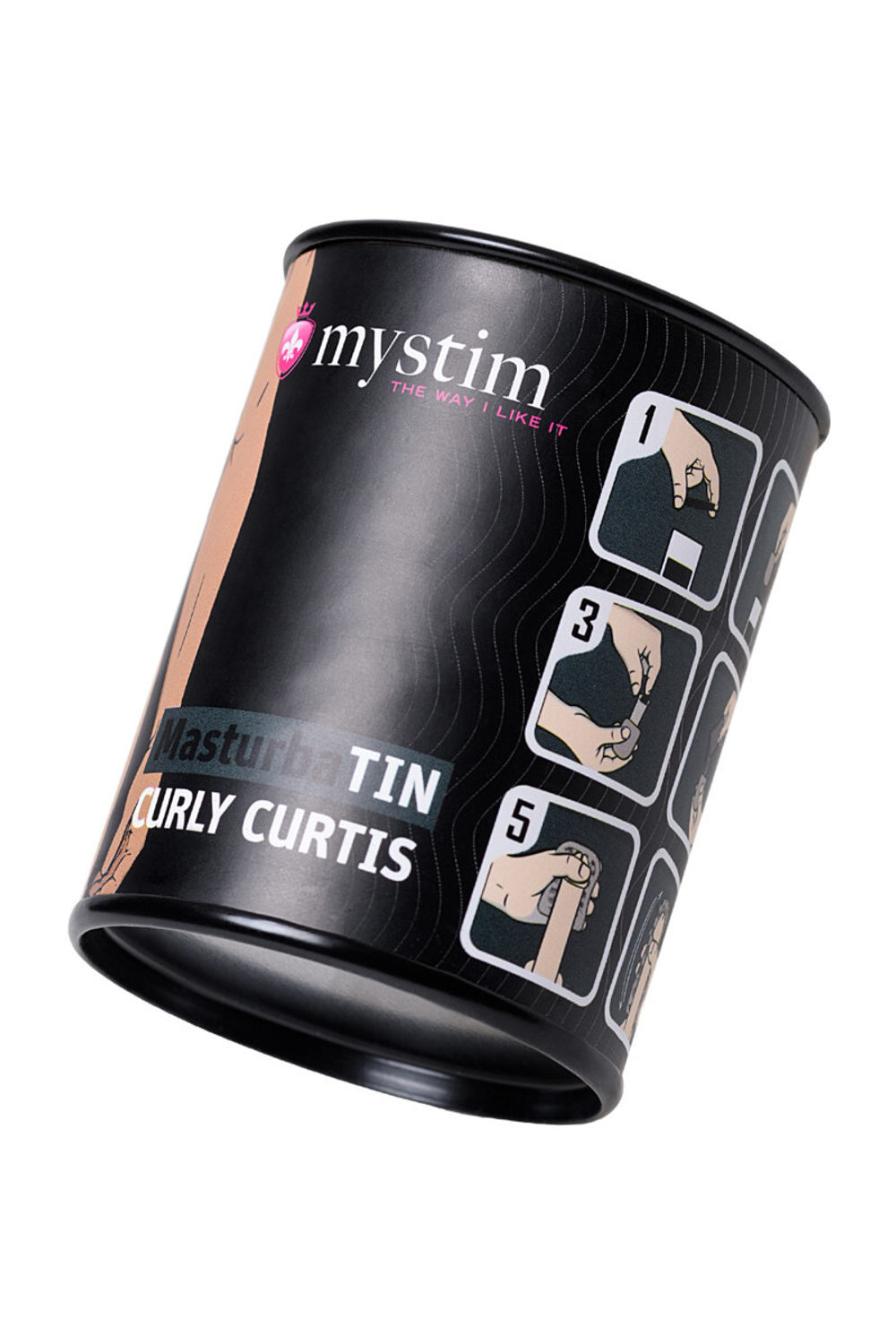 Мастурбатор MasturbaTIN Curly Curtis, TPE, белый, 4.5 см