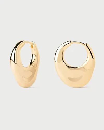 Серьги Volcano Hoops серебро 925 пробы покрытое золотом