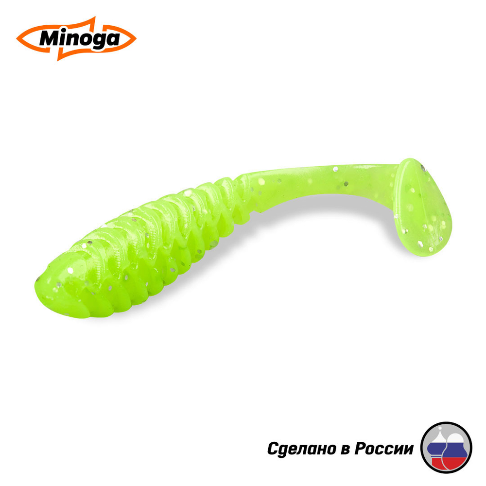 Силиконовая приманка "Minoga" COOPER 4,0"(4шт) 100мм, 6,1гр, цвет 024