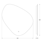 Зеркало Evoform с LED-подсветкой 28 W 100х100 см Сенсорный выключатель Теплый белый свет
