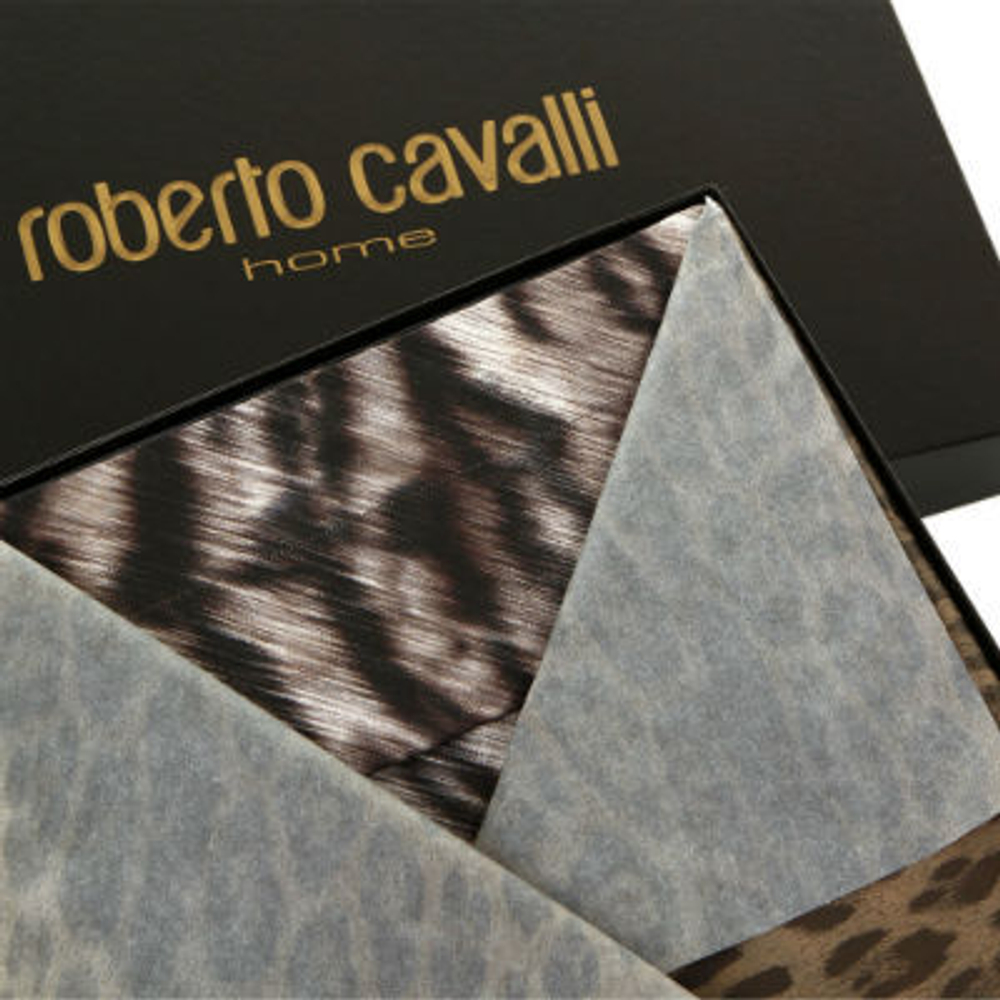 Постельное белье 2 спальное евро Roberto Cavalli Tiger Marrone Италия в коробке