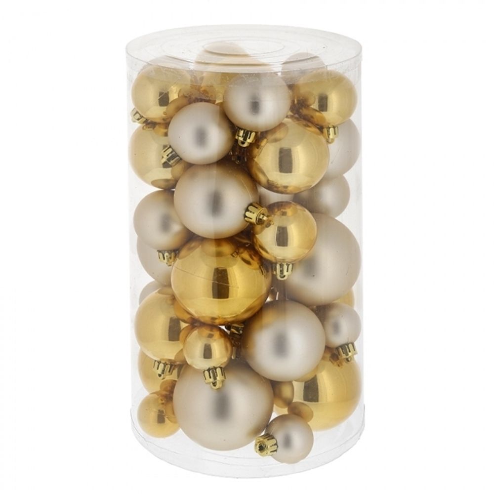 GAEM Набор из 40шт Украшение новогоднее "Шар", D3/4/5/6 см, L14 W14 H26 см
