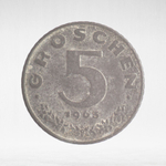 Austria, 5 Groschen, 1963, F