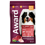 Сухой корм AWARD для взрослых собак всех пород с говядиной и курицей с добавлением брокколи и черники 2кг