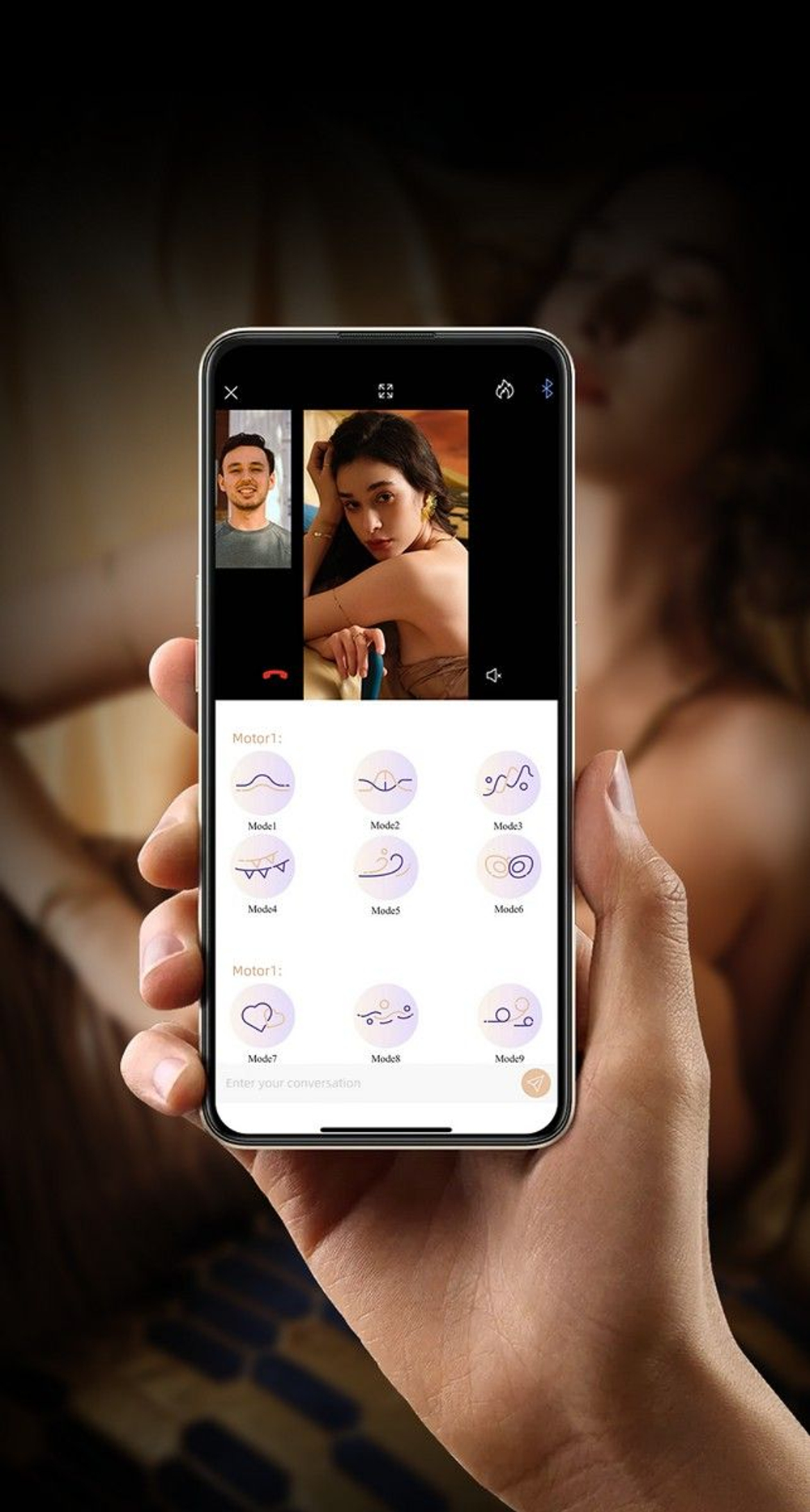 Белая виброподушка с функцией нагрева Flora