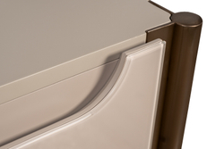 Тумбочка с двумя ящиками 60x50x51см Garda Decor Grimaldi бежевая