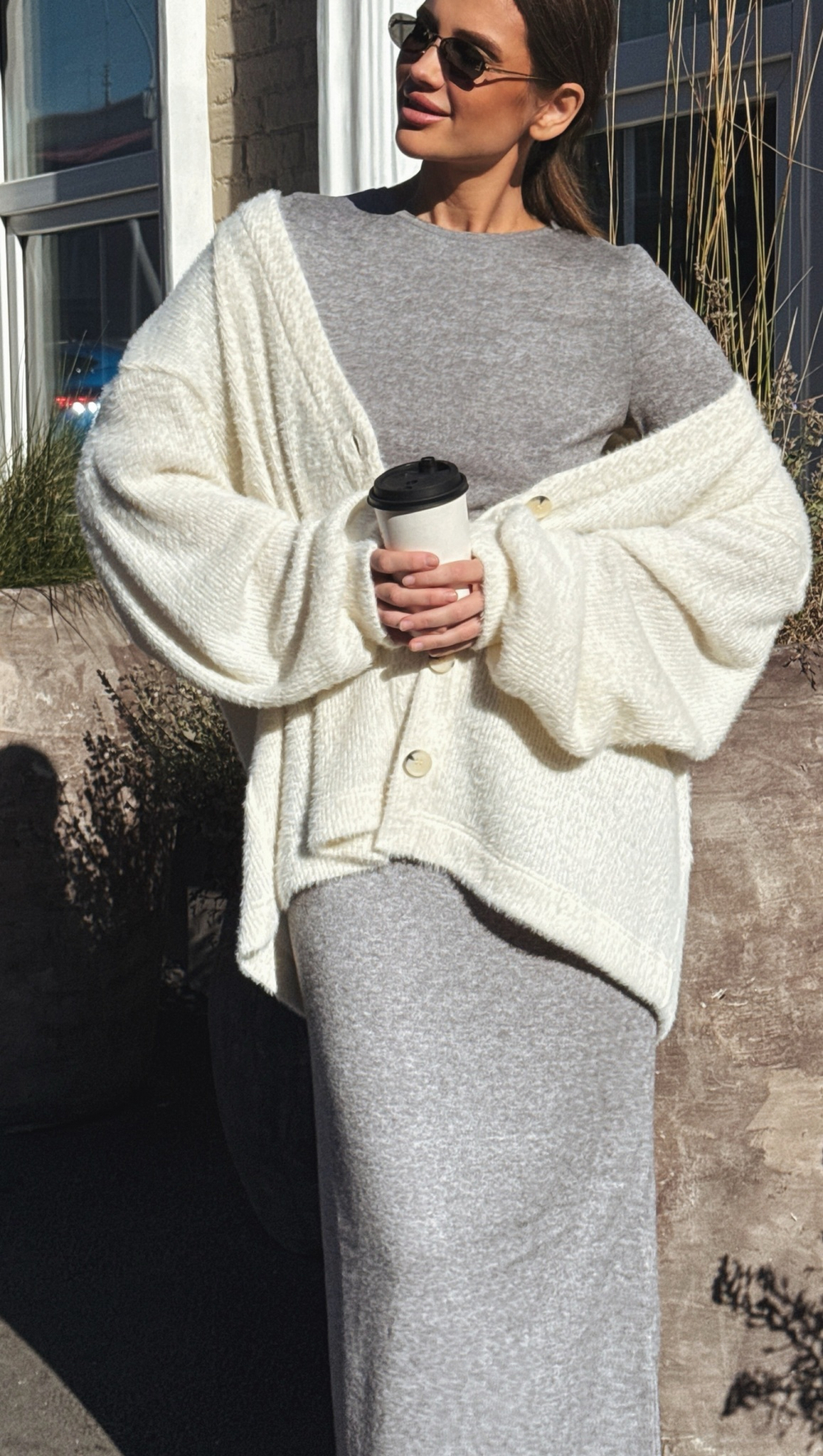 Платье "Enigma" оттенок серый меланж