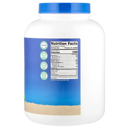 Nutricost, Органический гороховый протеин, без добавок, 2268 г (5 фунтов)