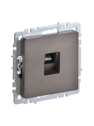 Розетка компьютерная СП RJ45 кат.5E BRITE РК10-БрТБ механизм бронза IEK BR-K10-1-K45