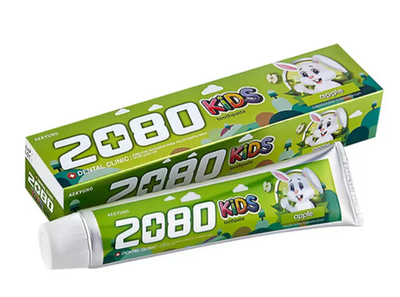 Зубная паста детская против кариеса со вкусом яблока и мяты от 2-х лет 80 г Dental Clinic 2080