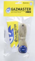 Комплект (паста уплот. для ГАЗА 80г.+20г. лен) GAZMASTER  (25/1шт)