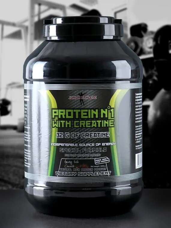 Протеин Junior Athlete №1 с креатином, шоколад, спортивное питание, 3,2 кг