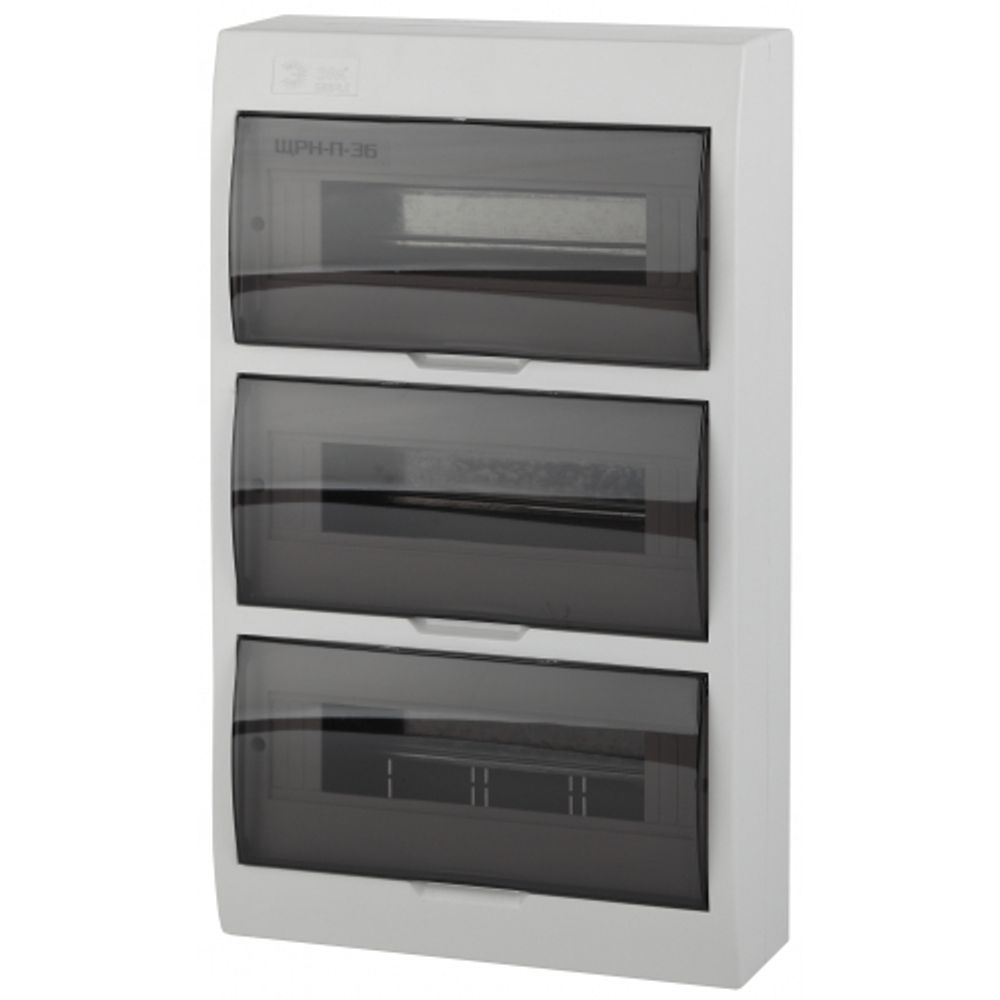 Корпус пластиковый навесной ЭРА SIMPLE ЩРН-П-36 IP41 прозрачная крышка белый | Корпуса пластиковые