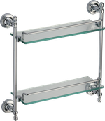 31077 Полка стеклянная 2-ярусная GANZER