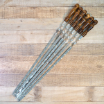 Набор шампуров 6шт 700*12*2,5мм плоских, с деревянными ручками, в чехле