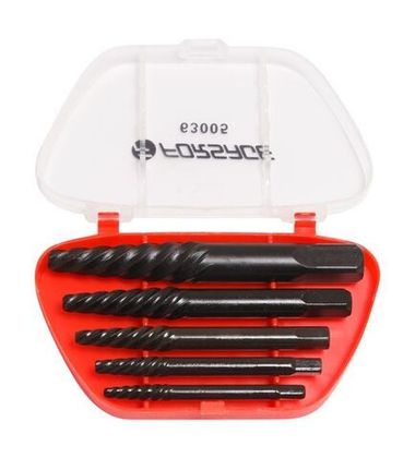 Набор экстракторов резьбы 5пр.(М3-М18, ?:3-6мм, 6-8мм, 8-11мм, 11-14мм, 14-18мм), в пластиковом футляре Forsage F-63005